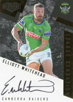2022 NRL Elite - League Sensations Signatures Black #LSB02 Elliot Whitehead Front